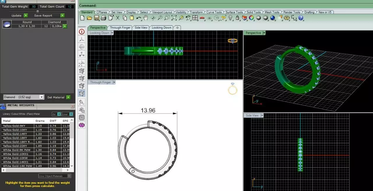 4 earrings 3D print model_0