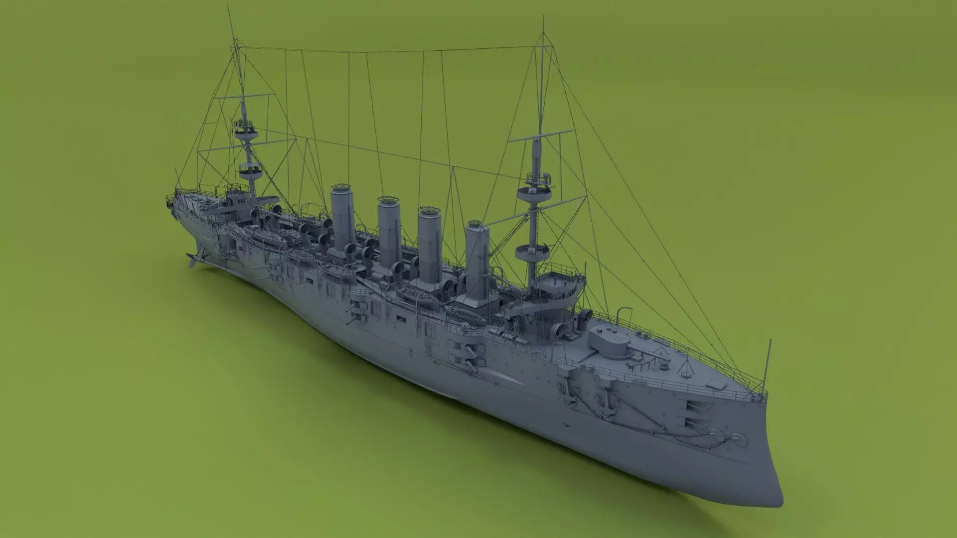 HMS Powerful Class 3D model_0