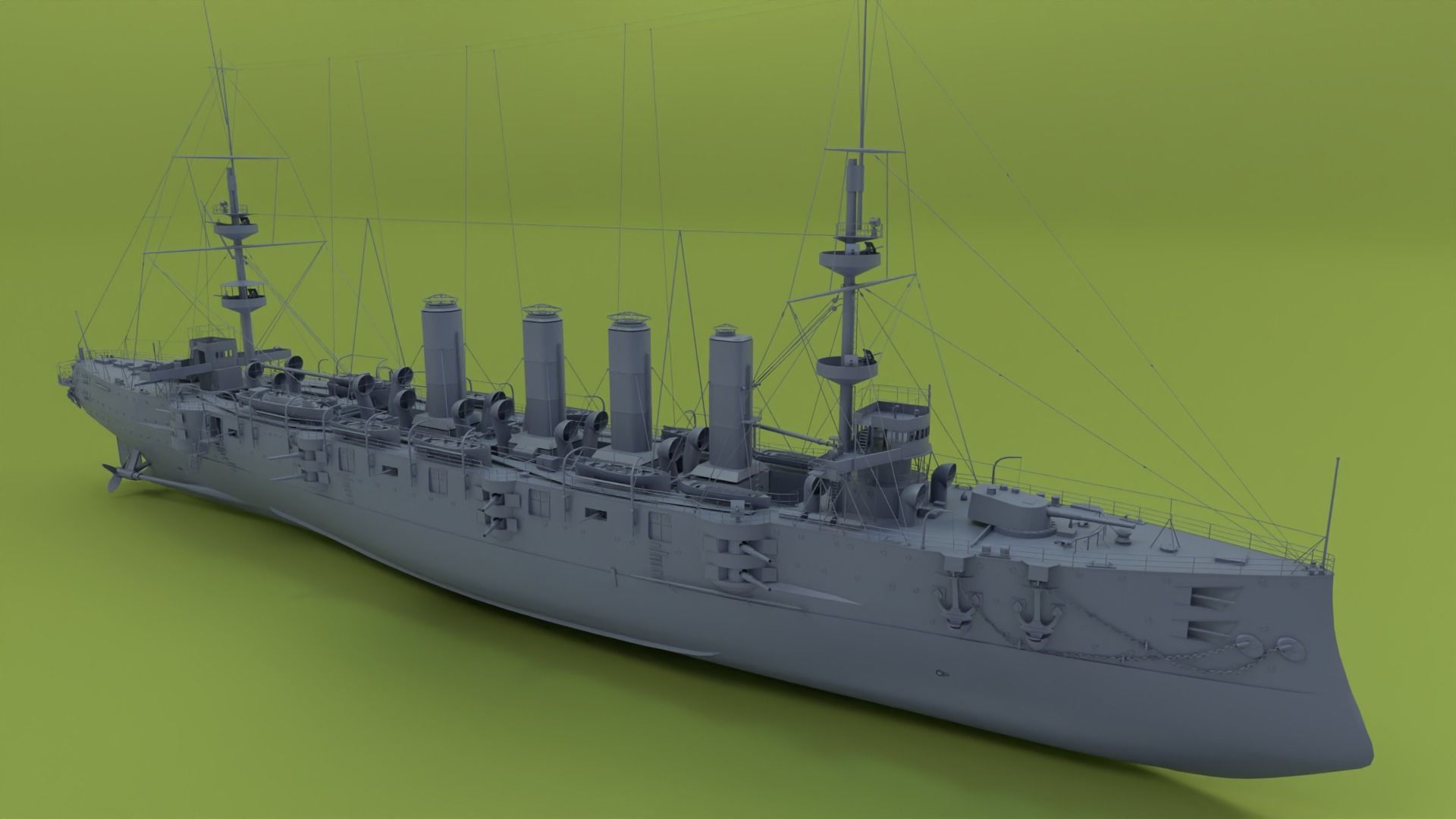 HMS Powerful Class 3D model_8