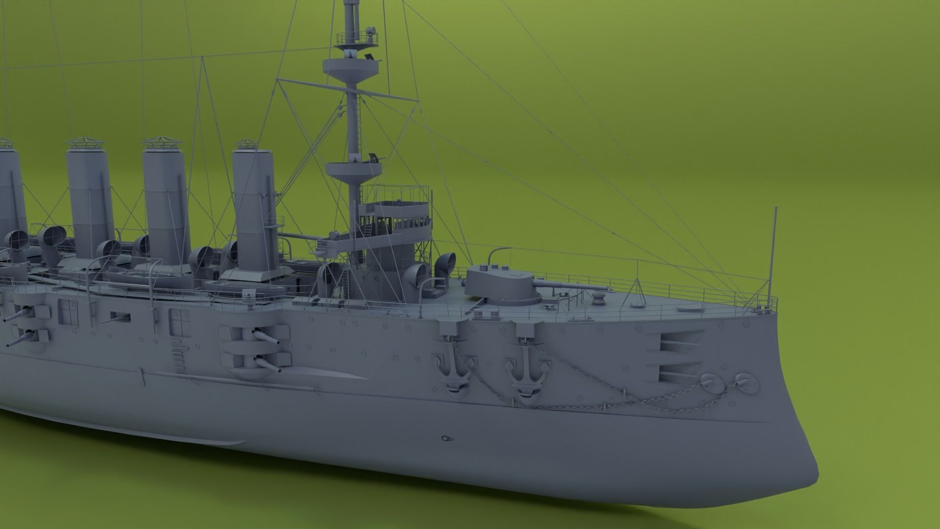 HMS Powerful Class 3D model_14