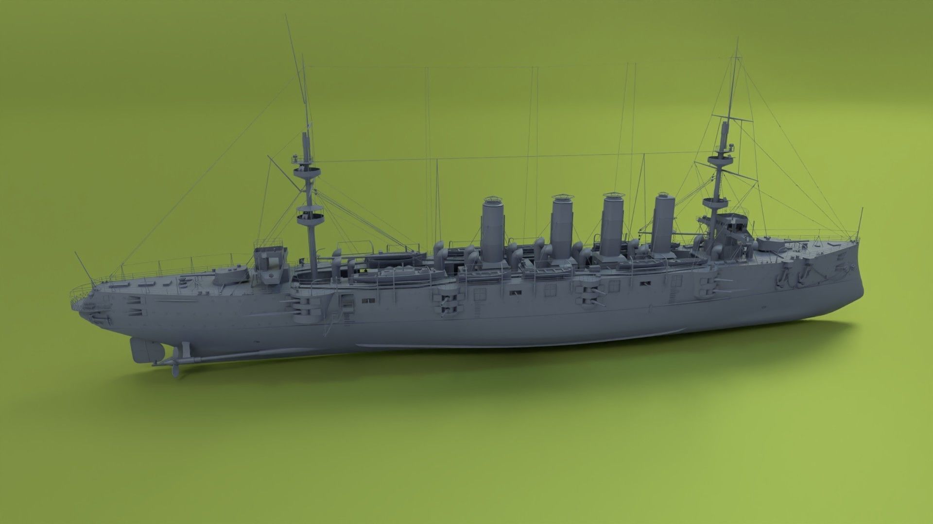 HMS Powerful Class 3D model_7
