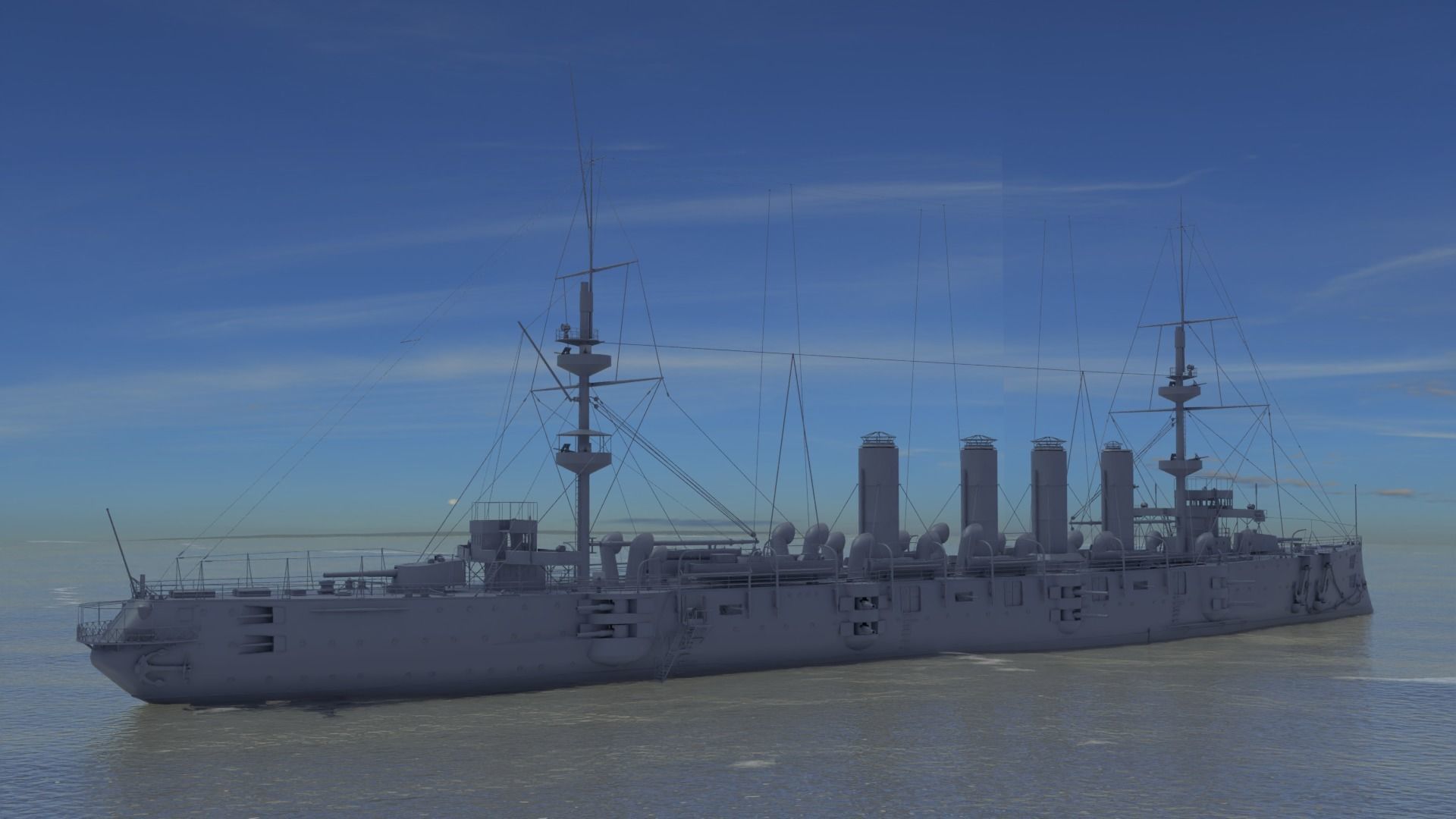 HMS Powerful Class 3D model_2