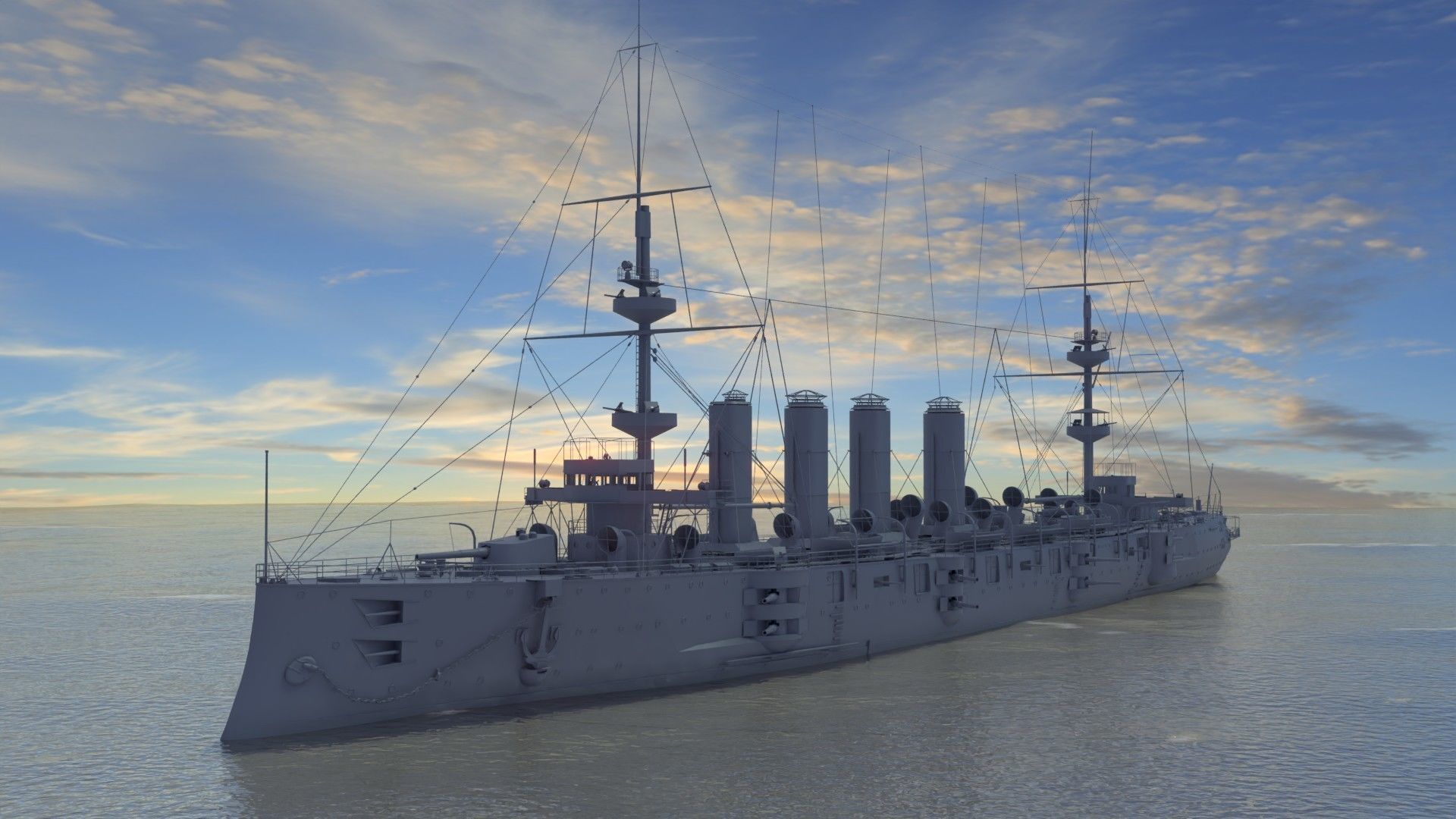 HMS Powerful Class 3D model_1