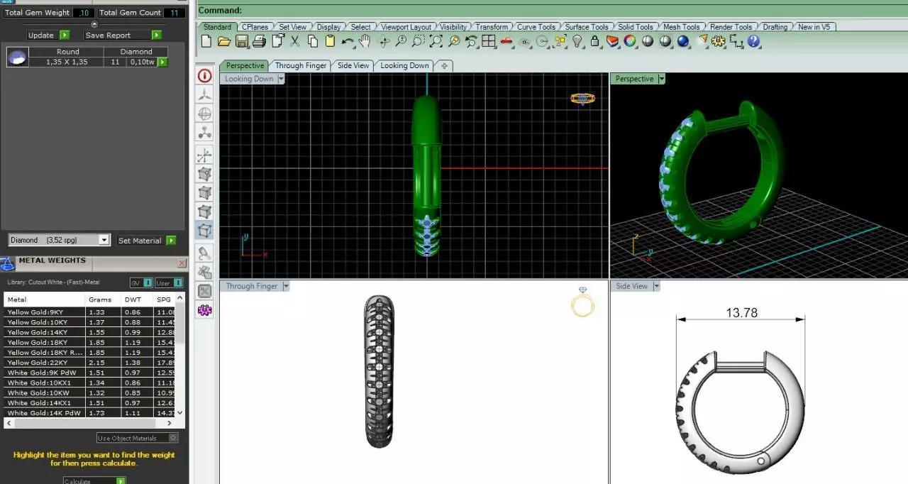 1 earrings 3D print model_0
