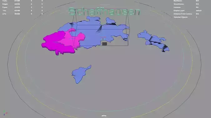 Schaffhausen  Switzerland map region geography political