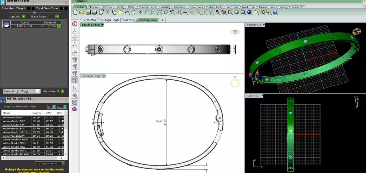 7 cart bracelets 3D print model_0