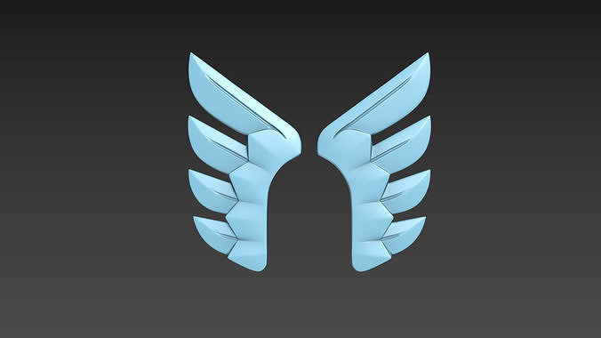 Wings  stylized 3D print model