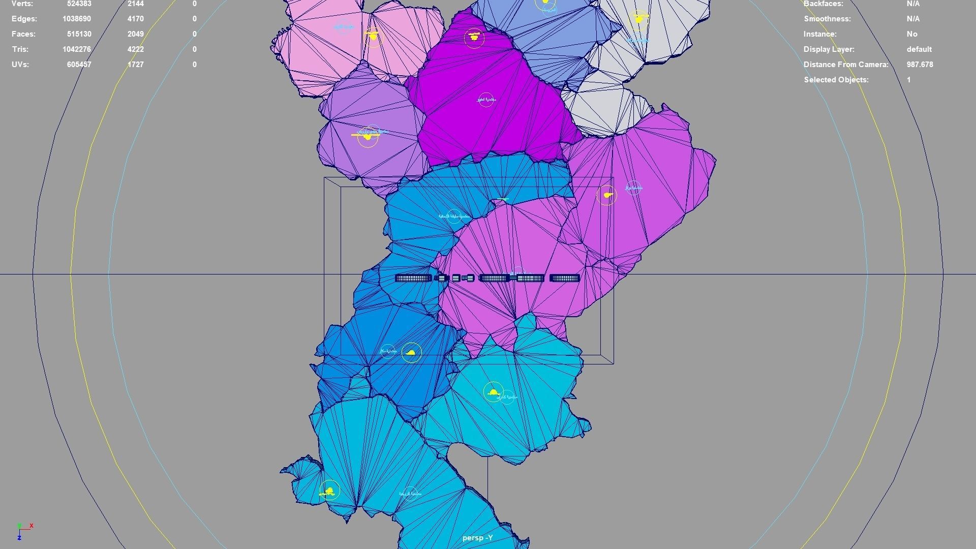 Siliana  Tunisia map region geography political geographic 3D model_4