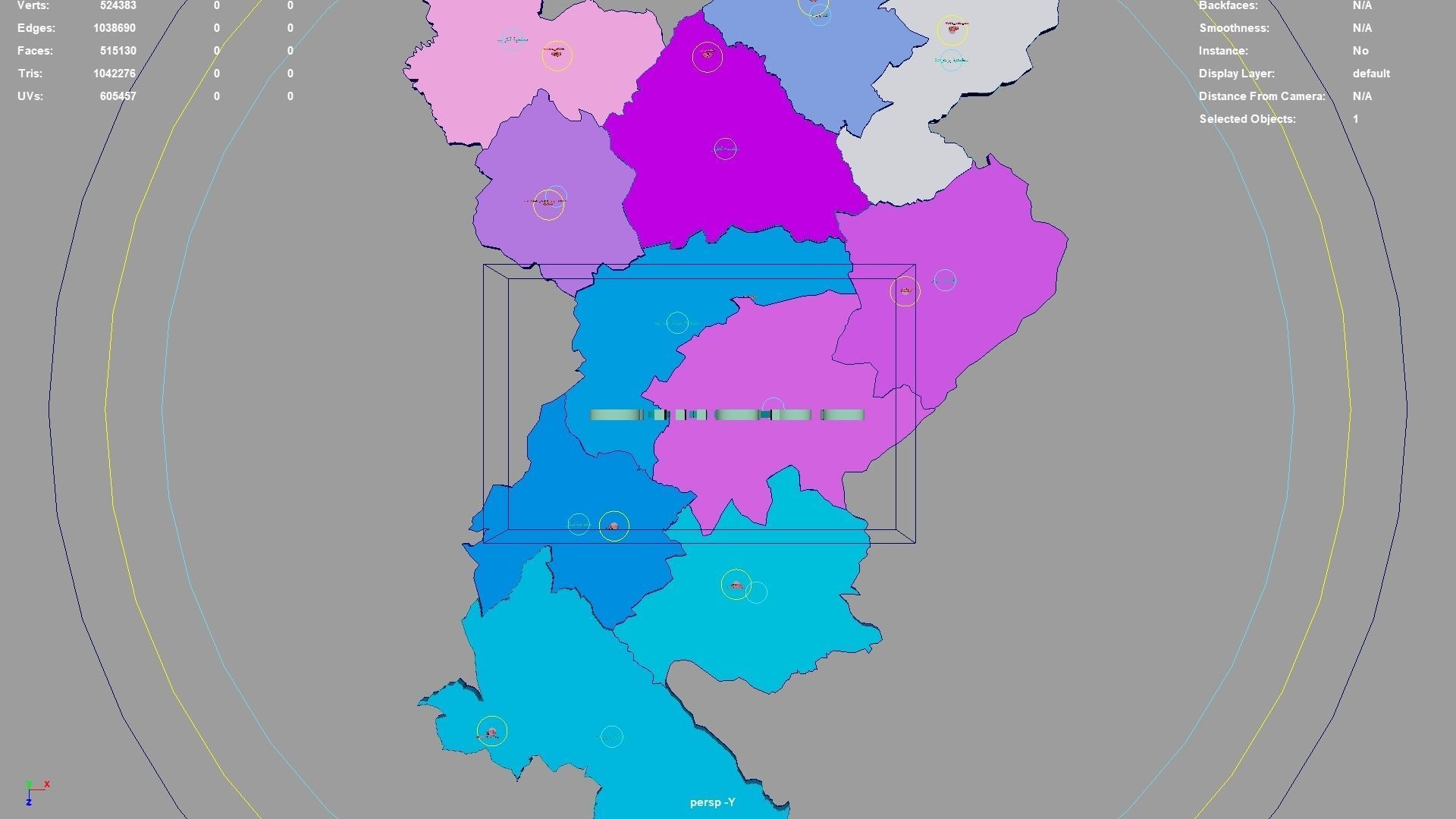 Siliana  Tunisia map region geography political geographic 3D model_1