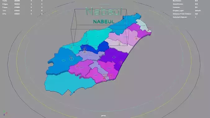 Nabeul  Tunisia map region geography political geographic