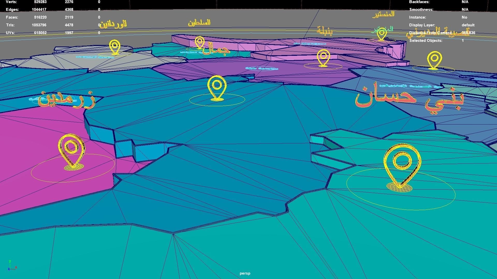 Monastir Tunisia map region geography political geographic 3D model ...