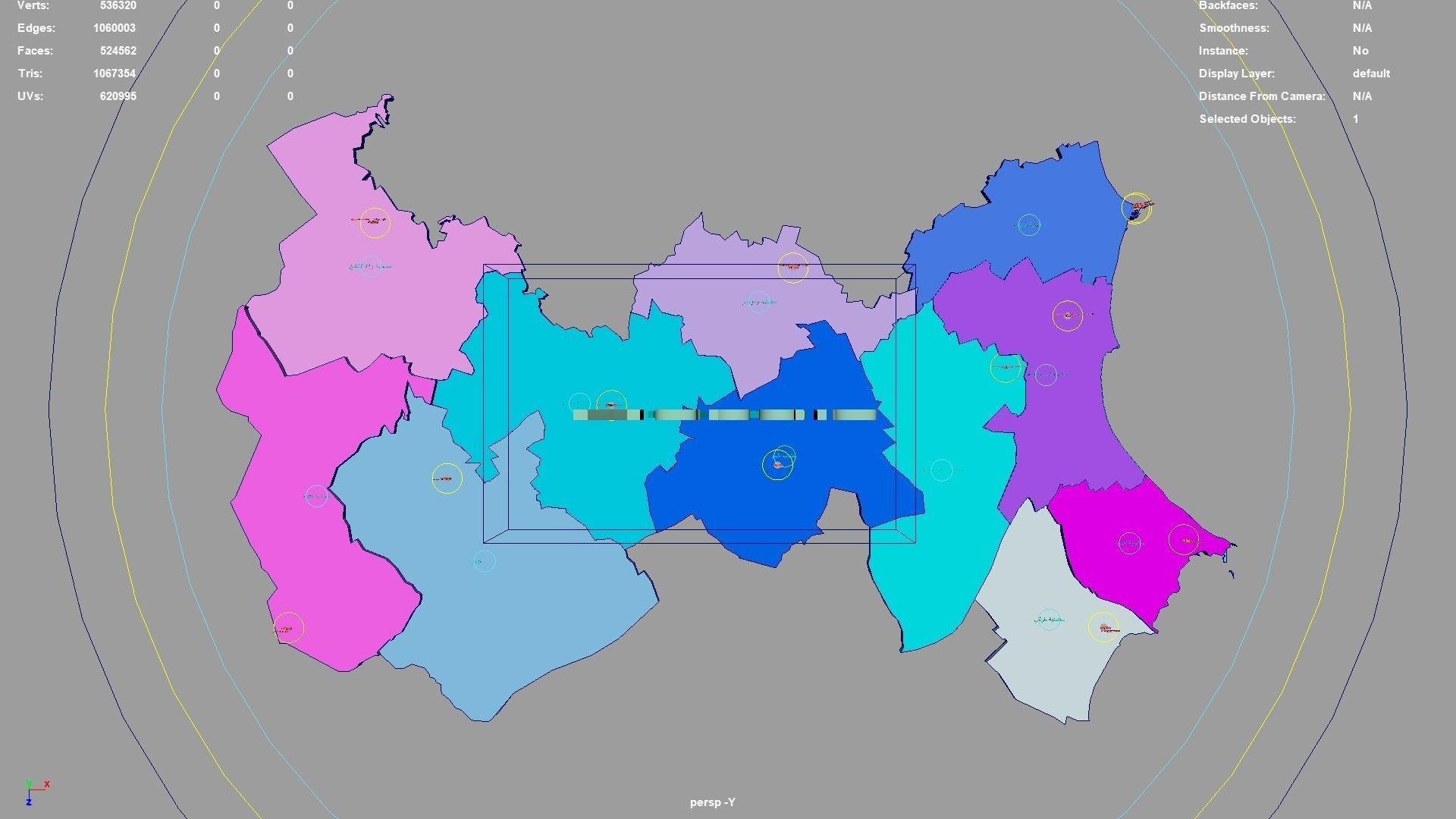 Mahdia  Tunisia map region geography political geographic 3D model_1