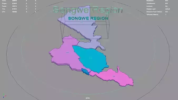Songwe Region  Southern Highlands Zone  Tanzania map region 3D model