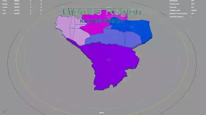 Njombe Region  Southern Highlands Zone  Tanzania map region 3D model