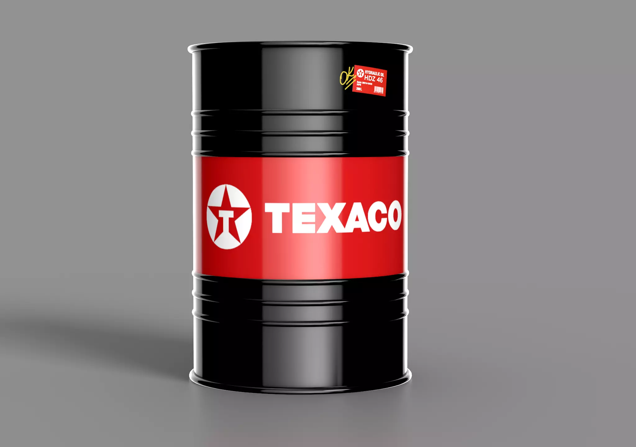 Realistic Texaco Oil Barrel 3D Model Low-poly 3D model