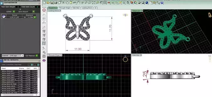 20  butterfly pendant