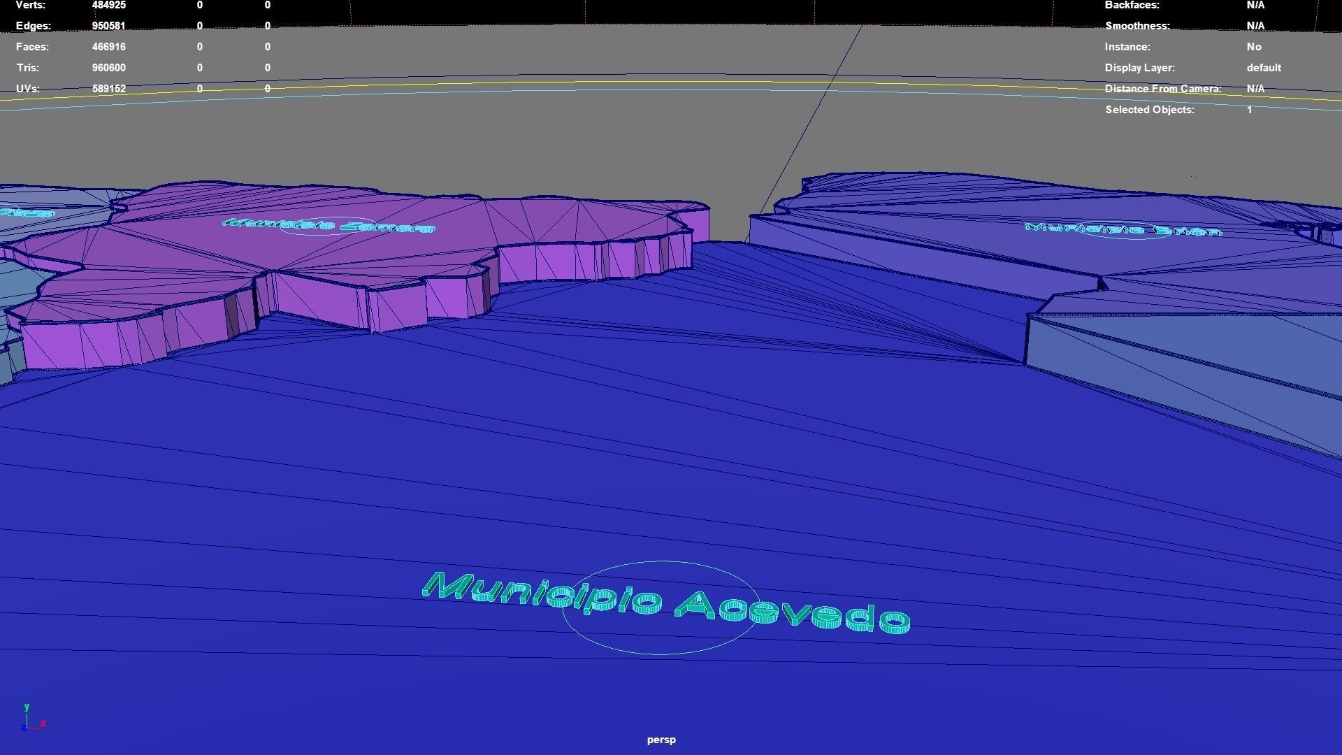 Miranda State Venezuela map region geography political 3D model_5
