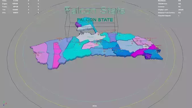 Falcon State  Venezuela map region geography political