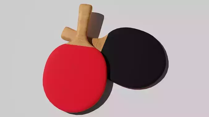 Table tennis racket Free low-poly 3D model