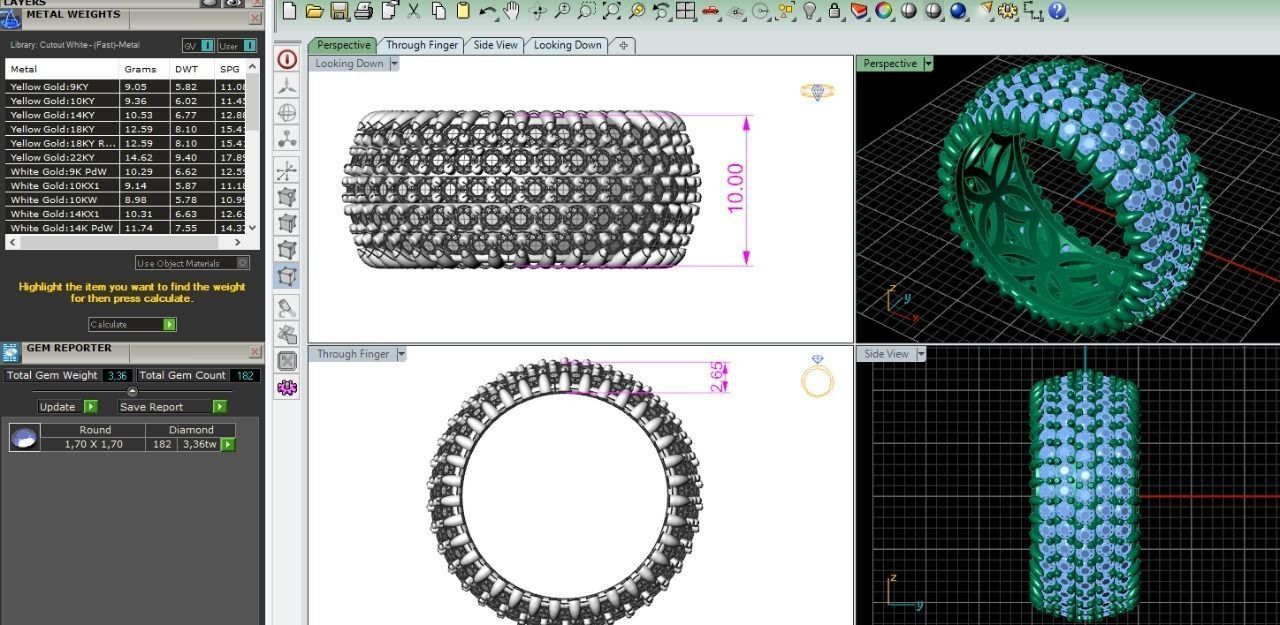 9 ring 3D print model_2