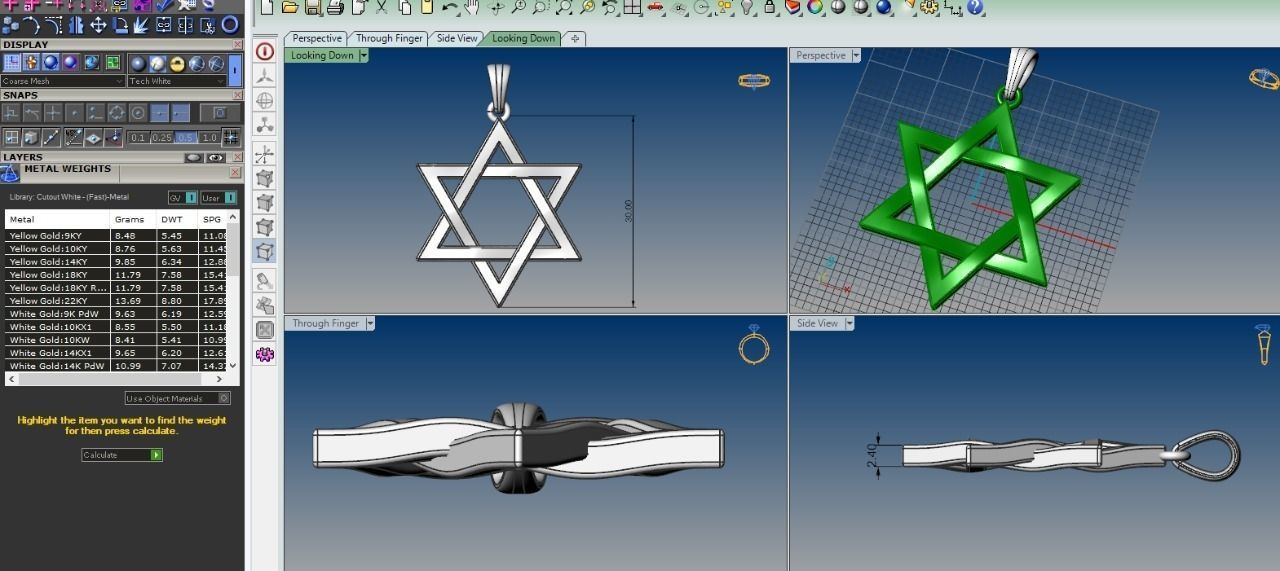 21 magen david 3D print model_1