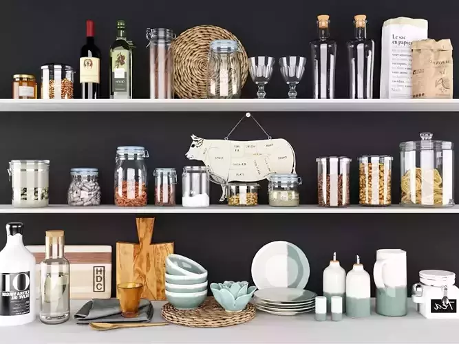 Modern seasoning jars kitchen