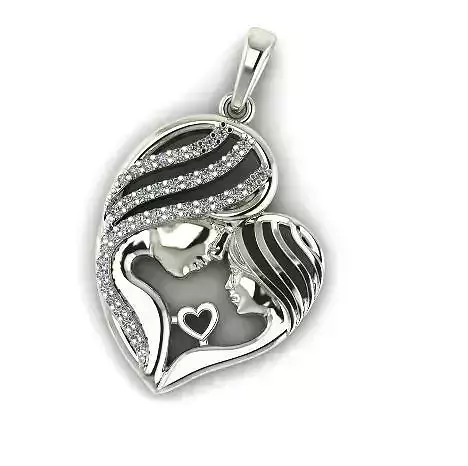 28 Mother Daughter  mom Pendant 