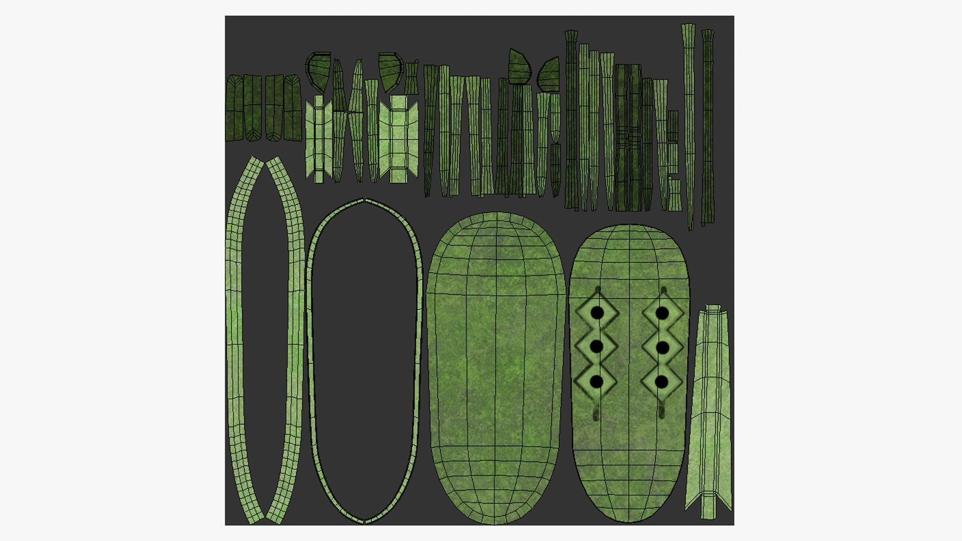 Tribal Mask F10 Full Mud - Costume Character Design Low-poly 3D model_5