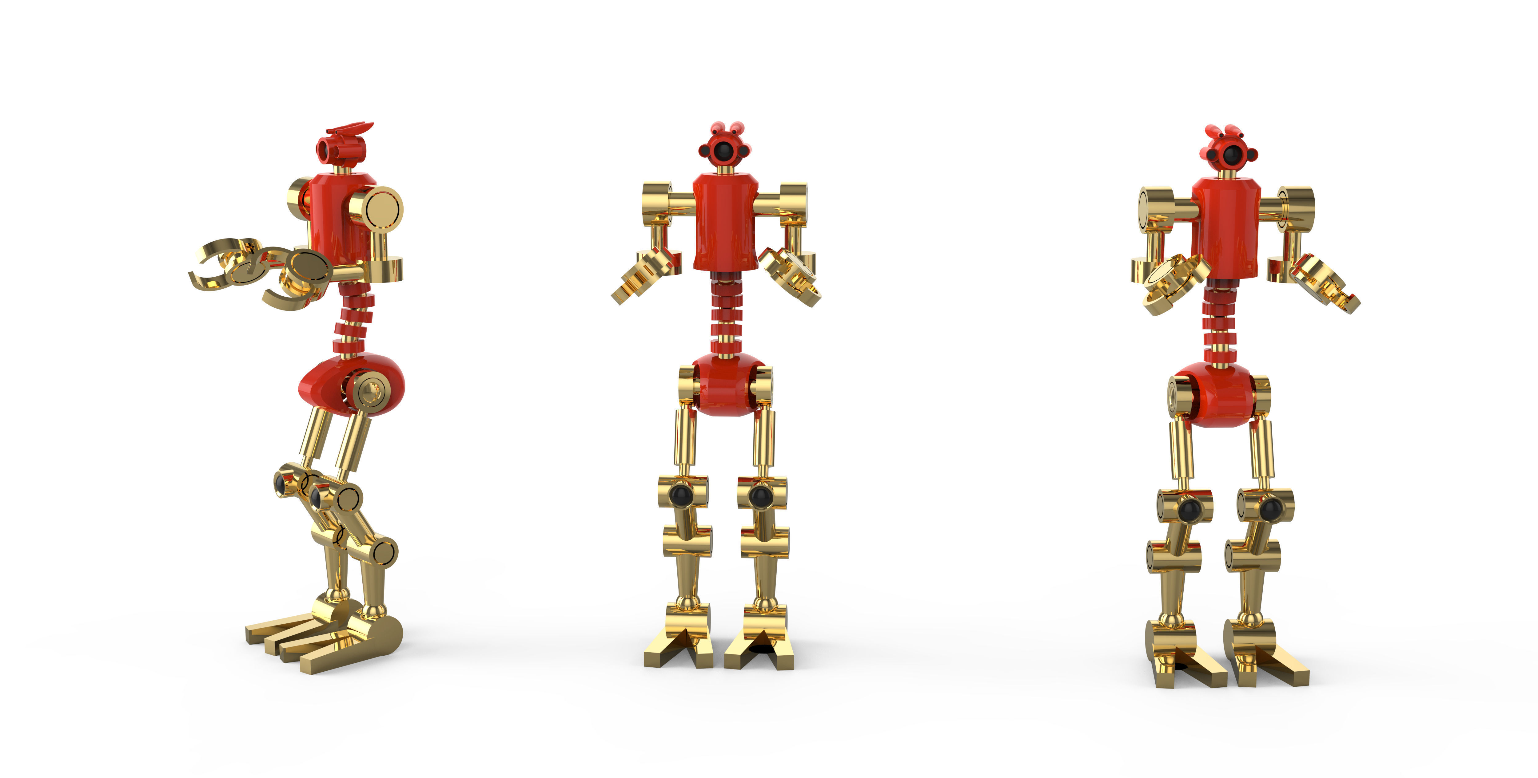 The Radiant Red Robot 3D model_2