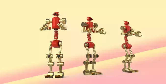 The Radiant Red Robot 3D model