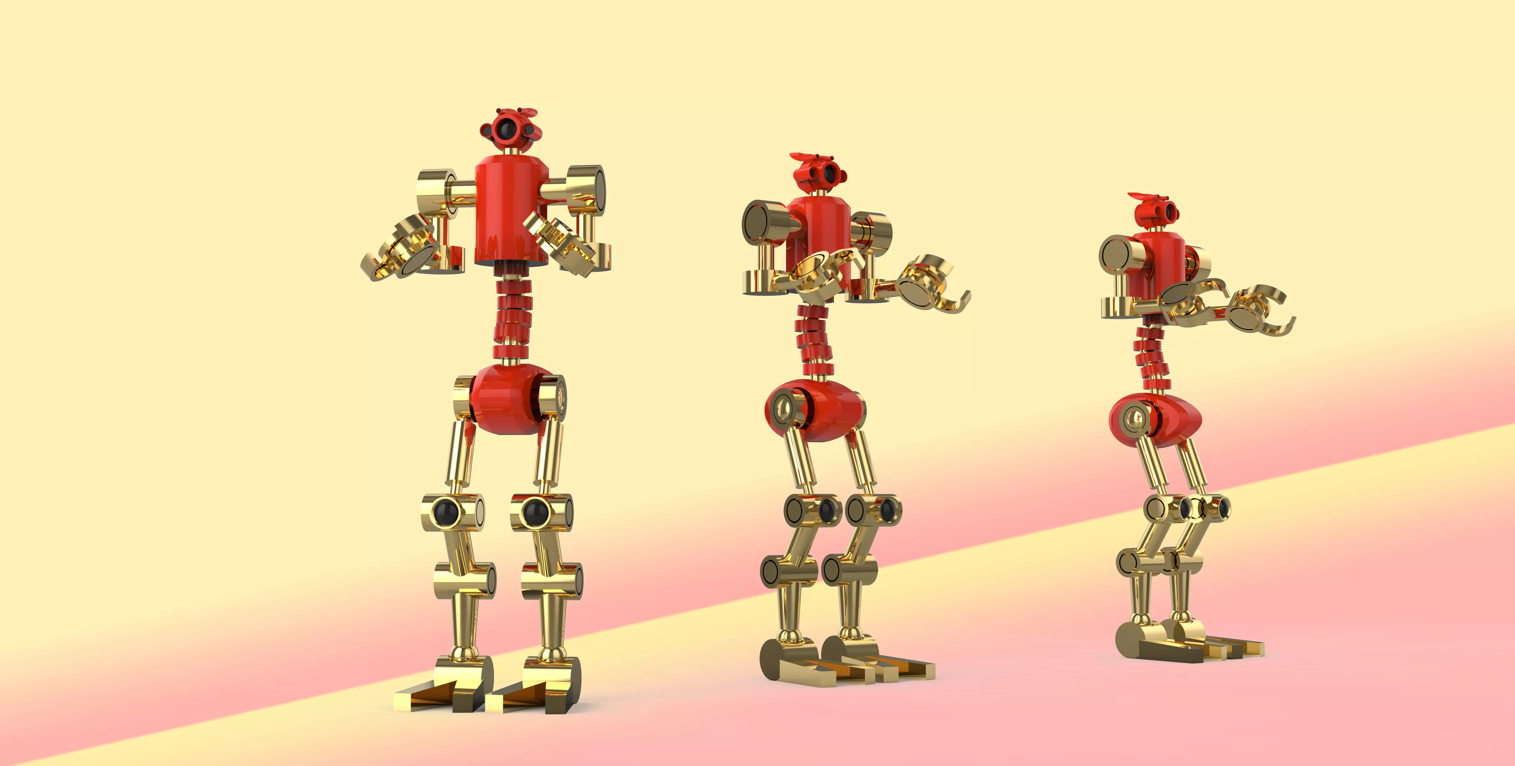 The Radiant Red Robot 3D model_0
