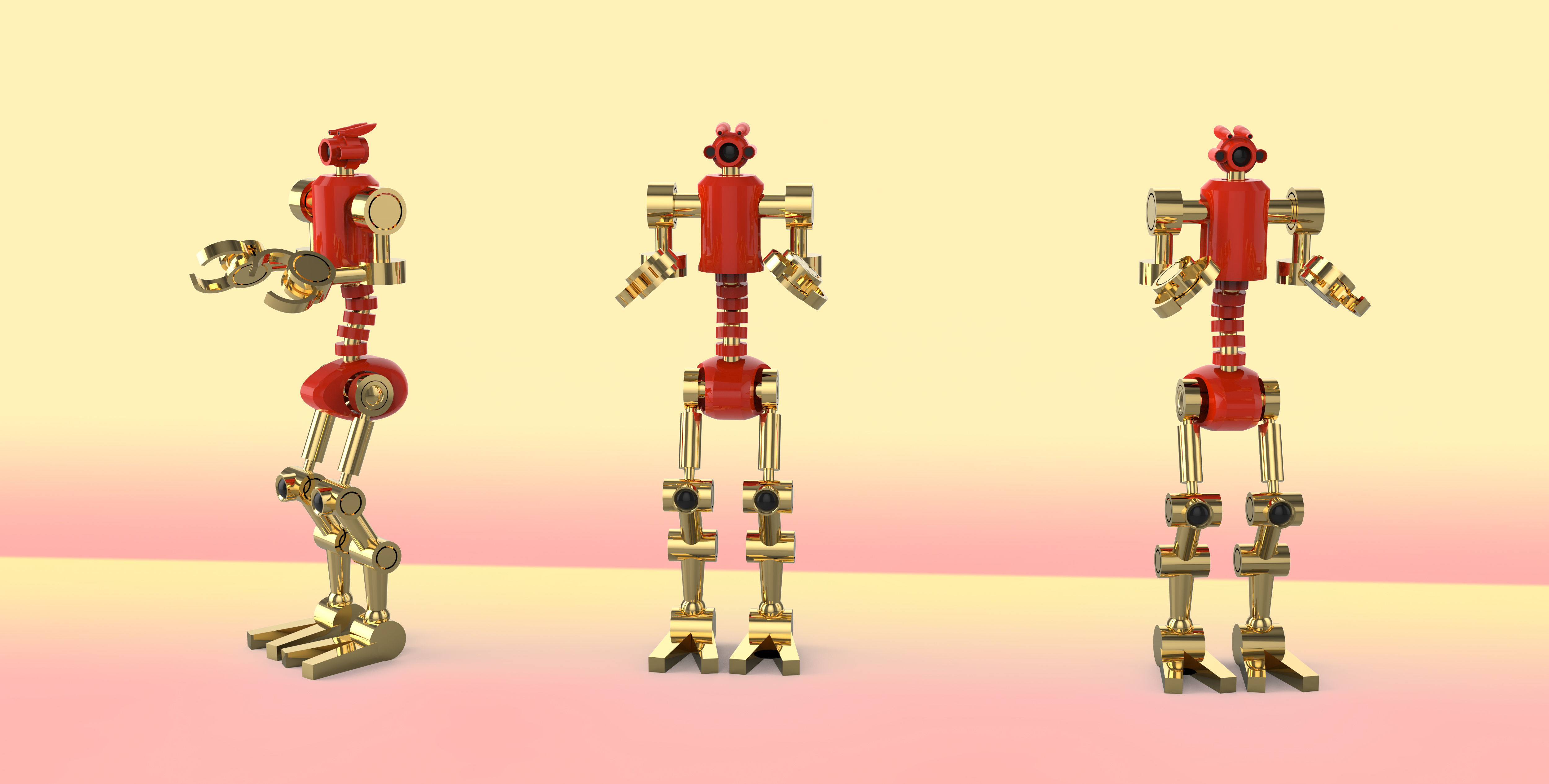 The Radiant Red Robot 3D model_1