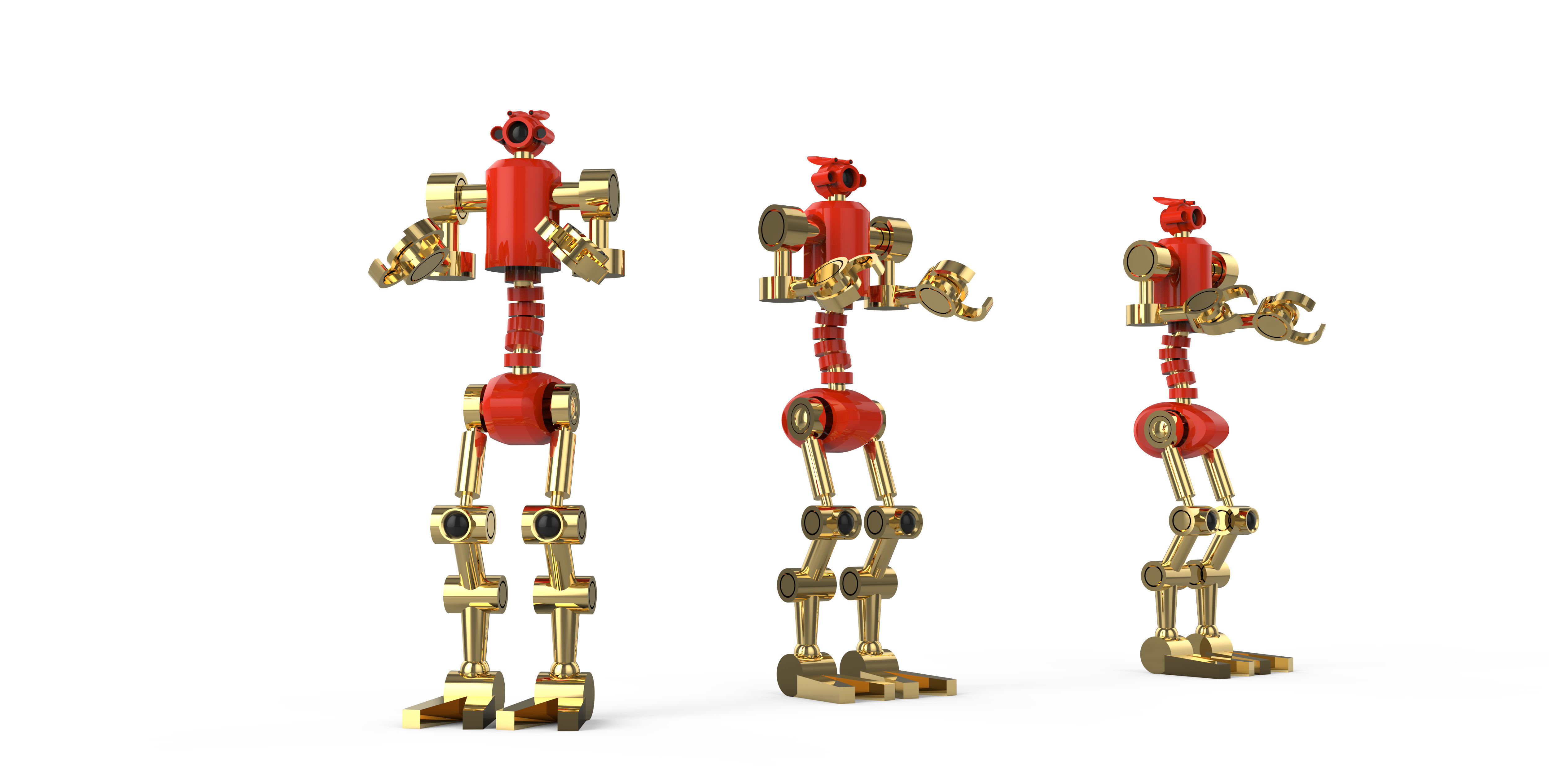 The Radiant Red Robot 3D model_3