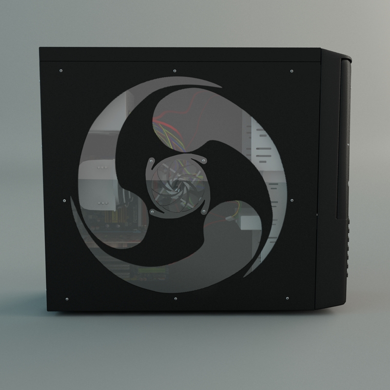 Desktop PC 3D model_1