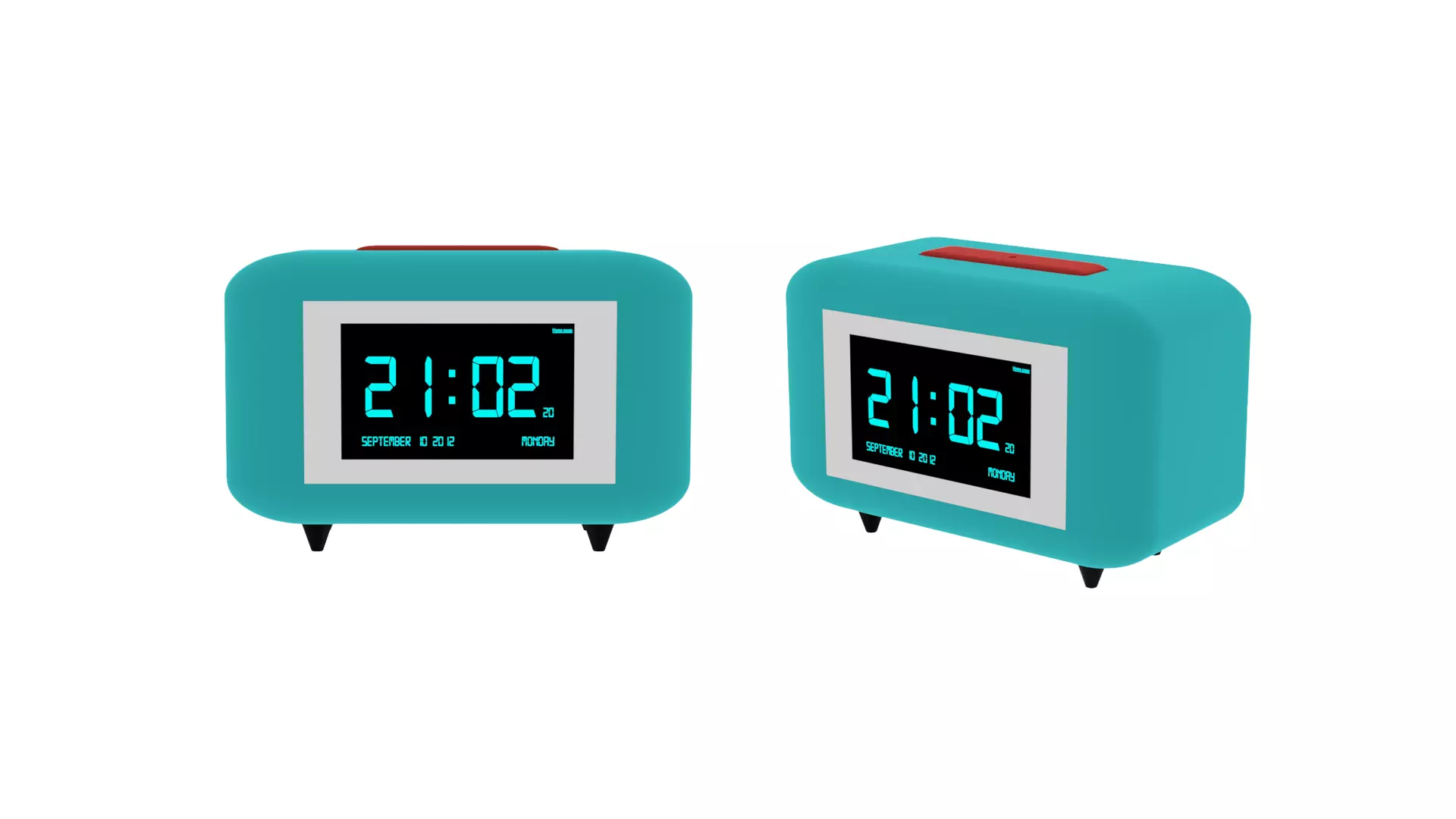 Digital Clock 3D model