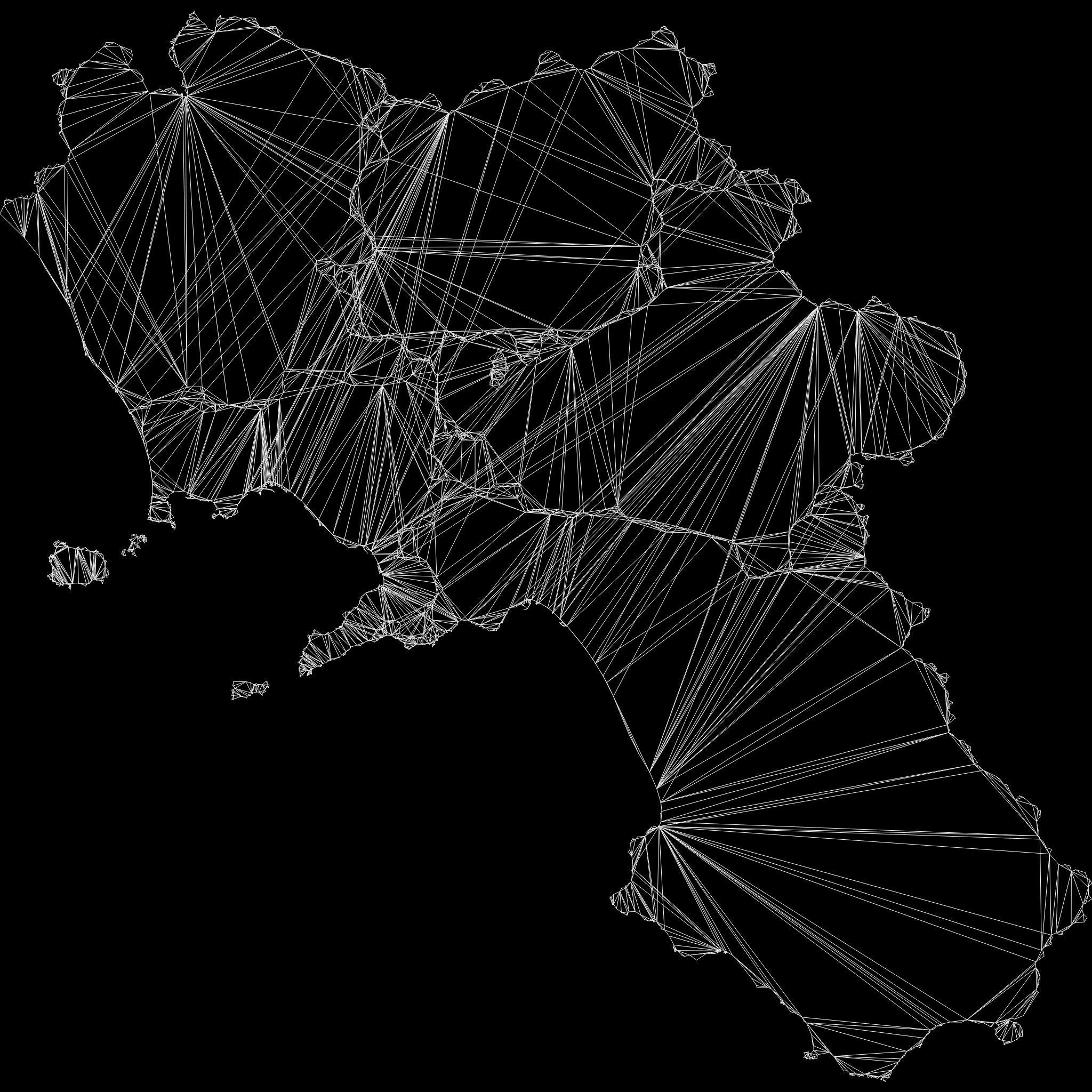Campania  Italy map region geography political geographic 3D model_10