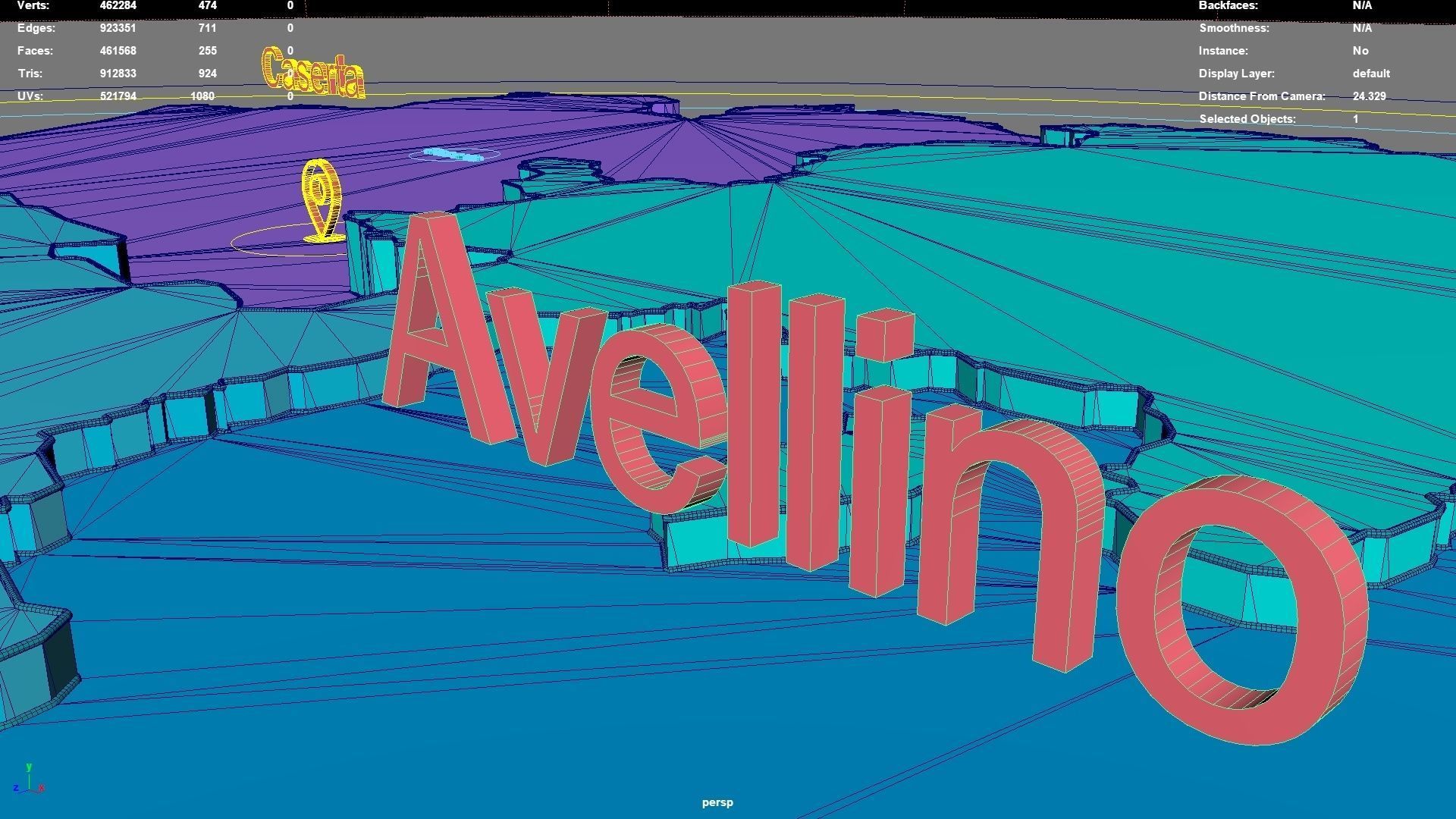 Campania  Italy map region geography political geographic 3D model_9
