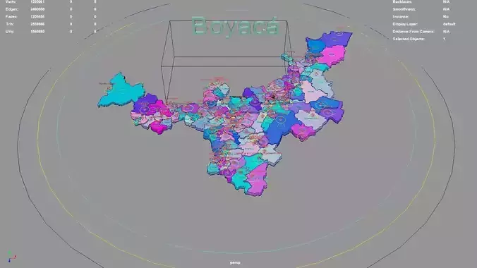 Boyaca  RAP  Especial  Central  Colombia map region geography 3D model