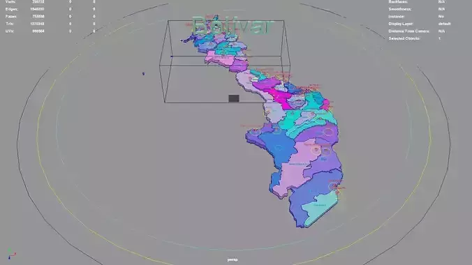 Bolivar  RAP Caribe  Colombia map region geography political