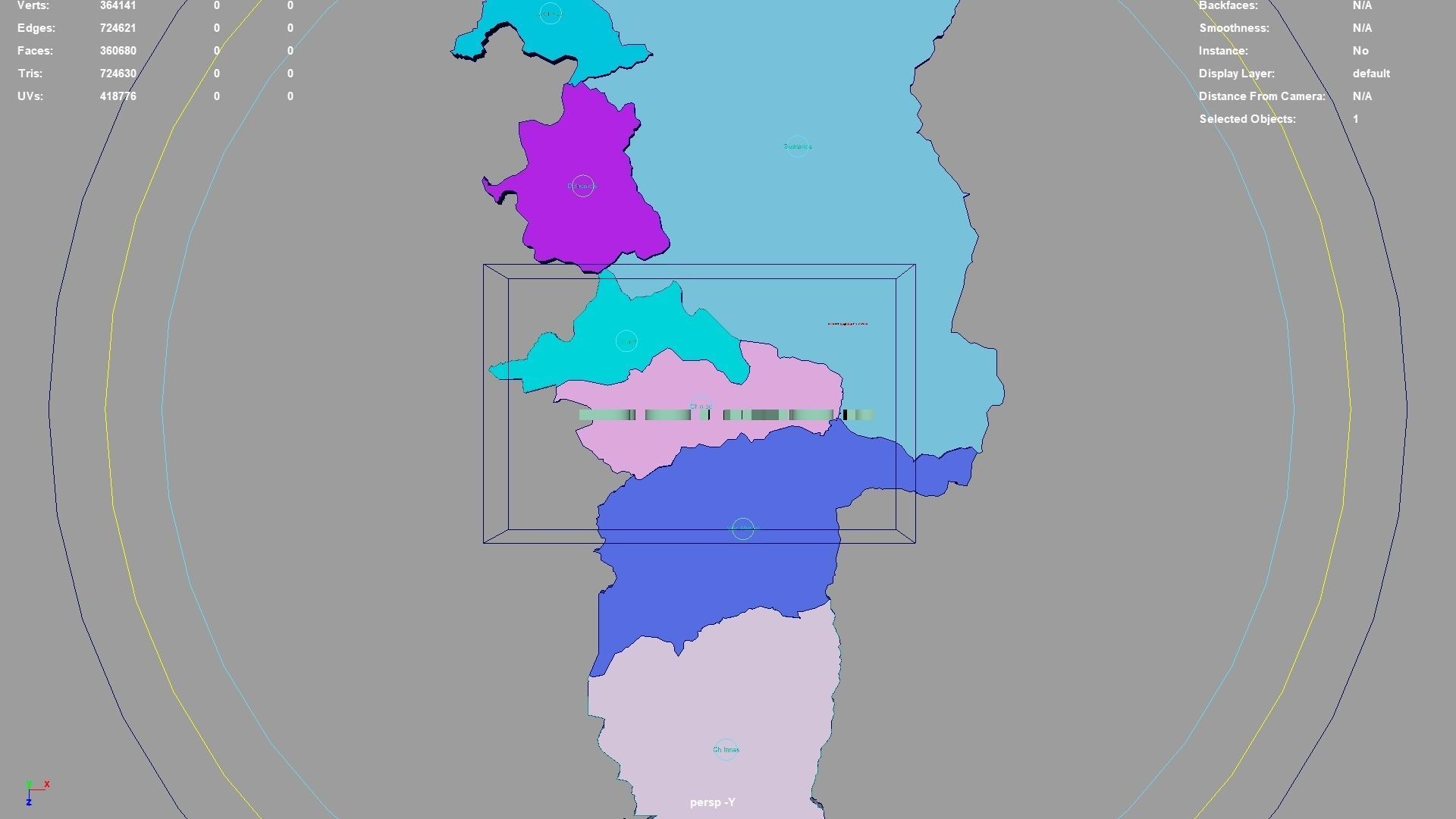 Bolivar  Ecuador map region geography political geographic 3D model_1