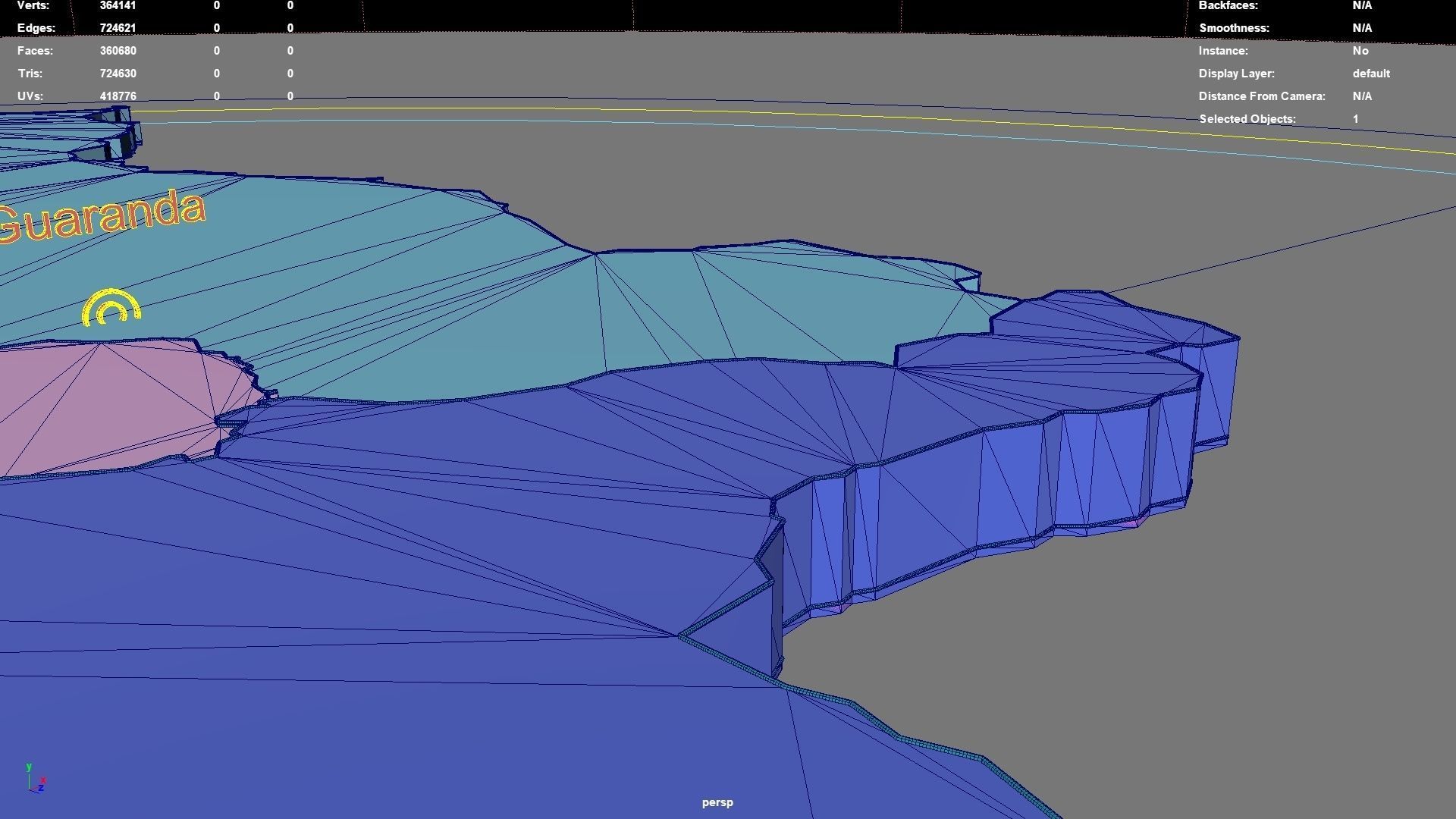Bolivar  Ecuador map region geography political geographic 3D model_6