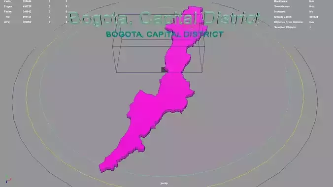Bogota  Capital District  RAP  Especial  Central  Colombia map 3D model