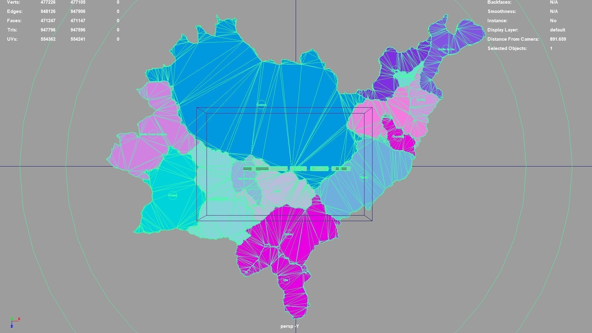 Azuay  Ecuador map region geography political geographic 3D model_4