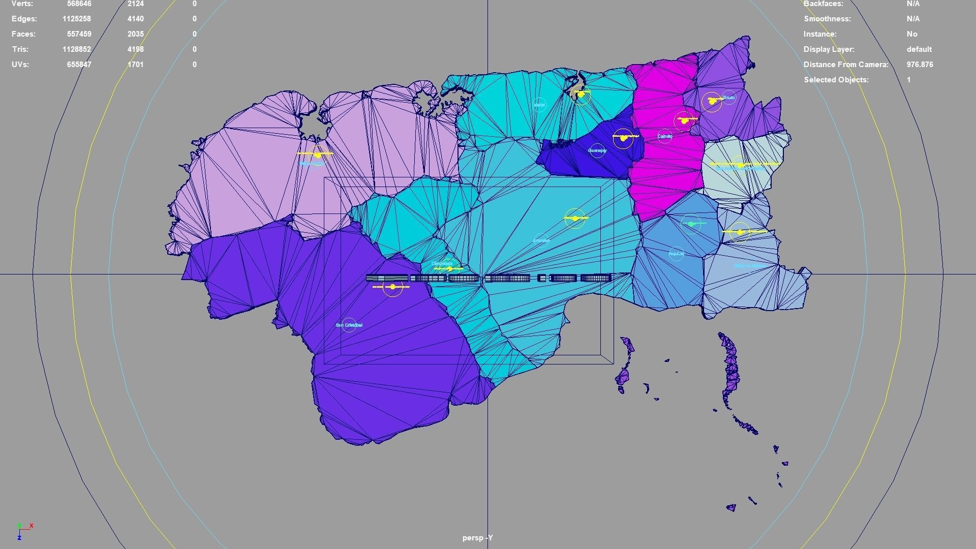 Artemisa  Cuba map region geography political geographic 3D model_4