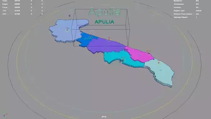 Apulia  Italy map region geography political geographic