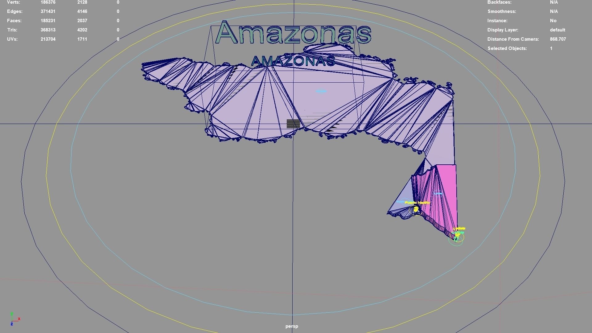 Amazonas  RAP Amazonia  Colombia map region geography political 3D model_3