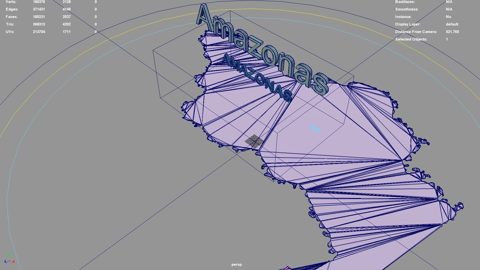 Amazonas  RAP Amazonia  Colombia map region geography political 3D model_5