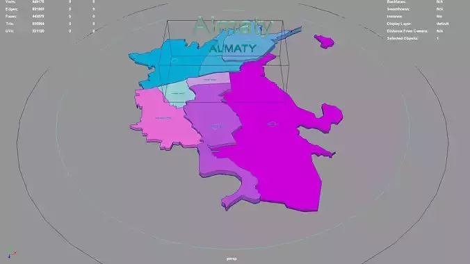 Almaty  Kazakhstan map region geography political geographic