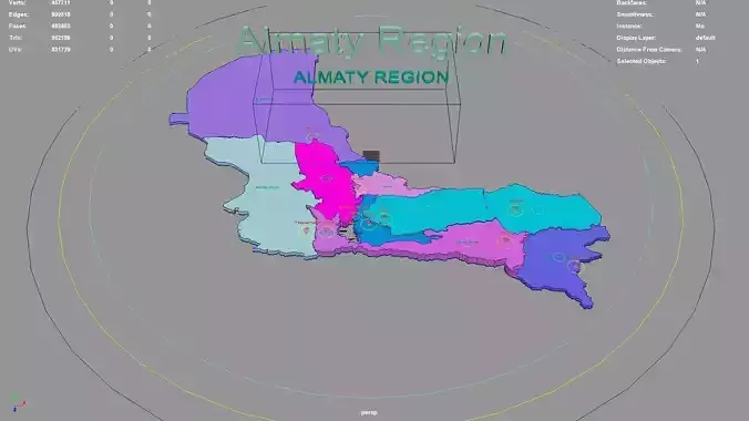 Almaty Region  Kazakhstan map region geography political