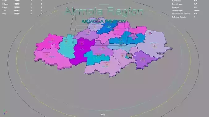 Akmola Region  Kazakhstan map region geography political